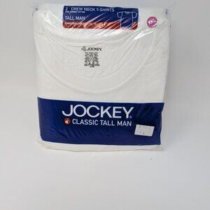 Jockey Classic Tall Man Crew Neck T-Shirts 2-Pack XXL White Comfortable Modern F